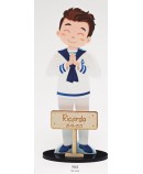 Niño Comunión Marinero Deco Personalizado con Cartel de Madera