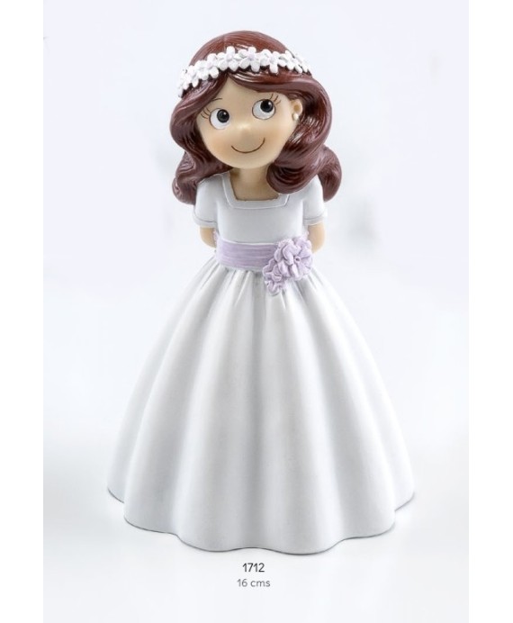 Niña Comunión Cinturón Flor Lila