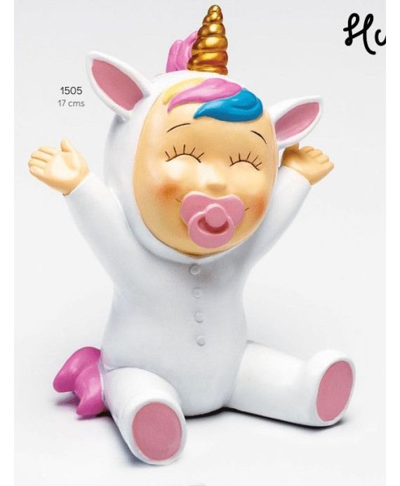 Hucha Bebé Unicornio Sonrisa Rosa