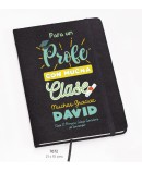 Libreta Profesor/a Negra Clase Personalizada