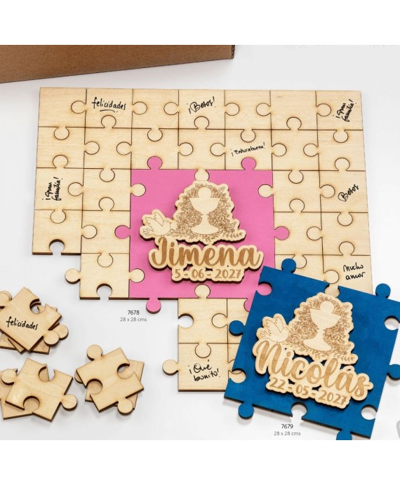 Puzle de Deseos Madera Cáliz Rosa Personalizado