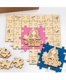 Puzle de Deseos Madera Cáliz Rosa Personalizado