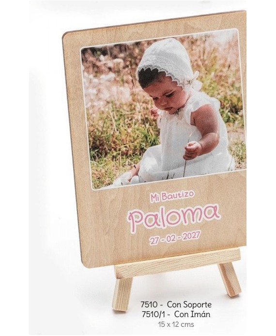 Portafotos polaroid mad. imán personalizado