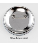 Chapa alfiler foto bebé celeste personalizada