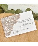 Tarjeta boda numero de cuenta recortes