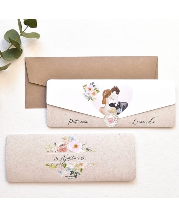 Invitacion de bodanovios corazon