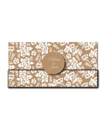 Invitacion de boda tribal flores