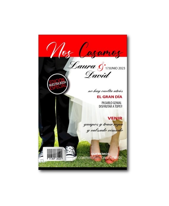Invitacion de boda revista
