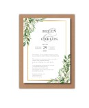 Invitacion de boda naranjo kraft