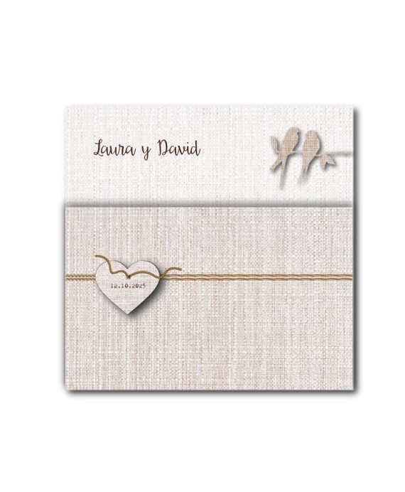 Invitacion de boda pajaritos