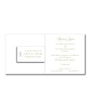 Invitacion de boda flores oro