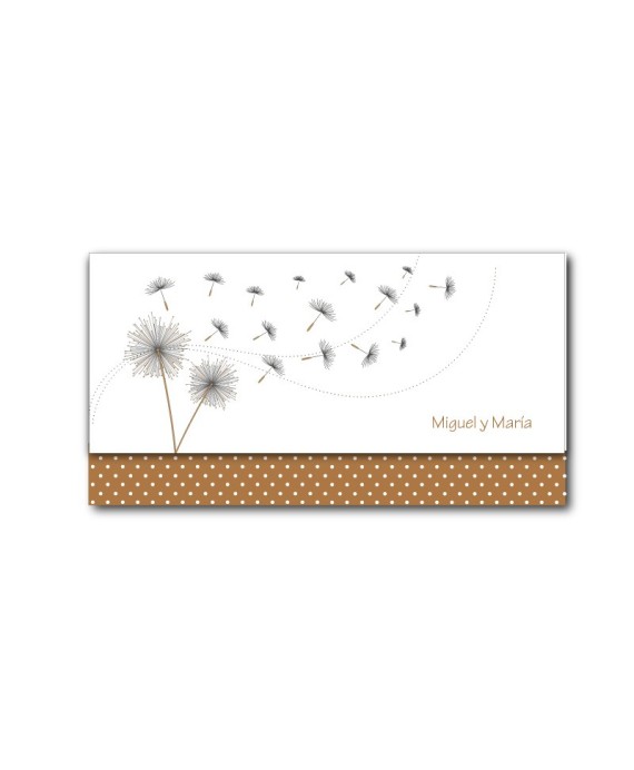 Invitacion de boda diente de leon