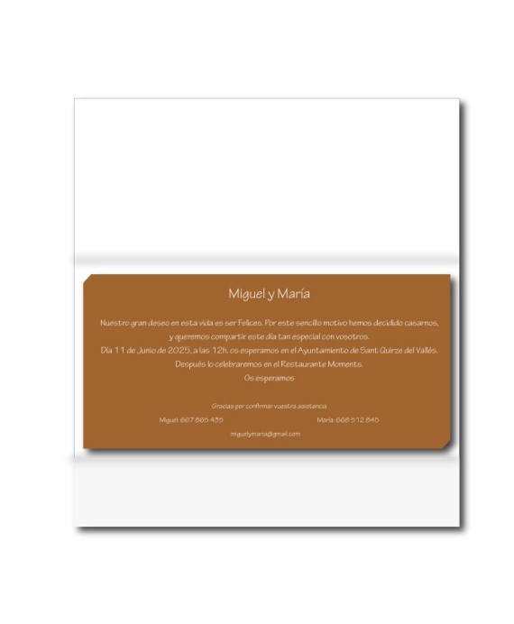 Invitacion de boda diente de leon