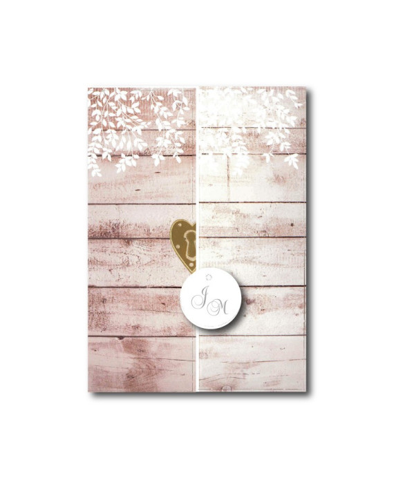 Invitacion de boda llaves candado