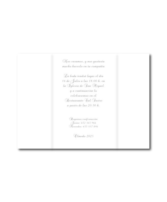 Invitacion de boda llaves candado