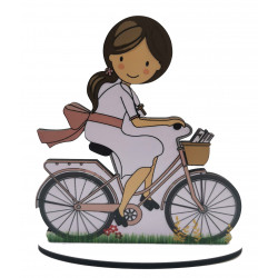 Figura pastel comunión bicicleta niña