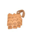 Lote de 20 tarjetas kraft con cuerda agradecimiento