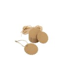 Pack 100 tarjetas kraft flor