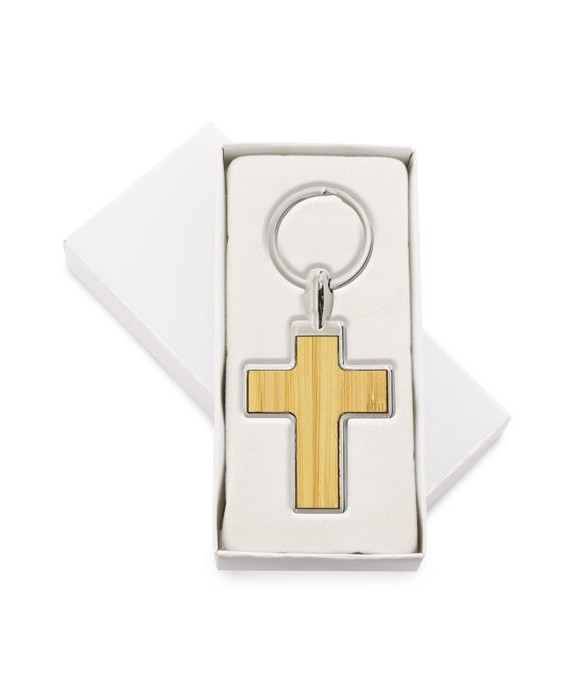 Llavero Bambú Cruz