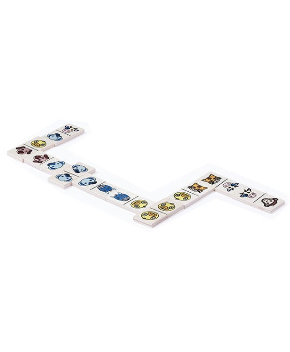 Dominó animalitos en estuche de madera