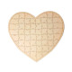 Puzzle de firmas madera corazón