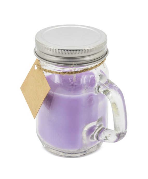 Vela jarrita con tapa de metal