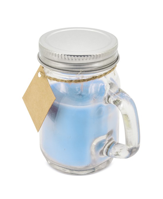 Vela jarrita con tapa de metal