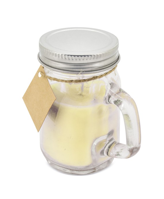 Vela jarrita con tapa de metal