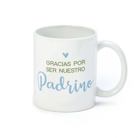 Taza de cerámica "Gracias Padrino" en caja regalo