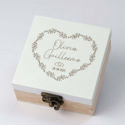 Caja anillos de boda Orla Corazón personalizada