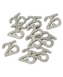 Decoración 25 aniversario en purpurina plata