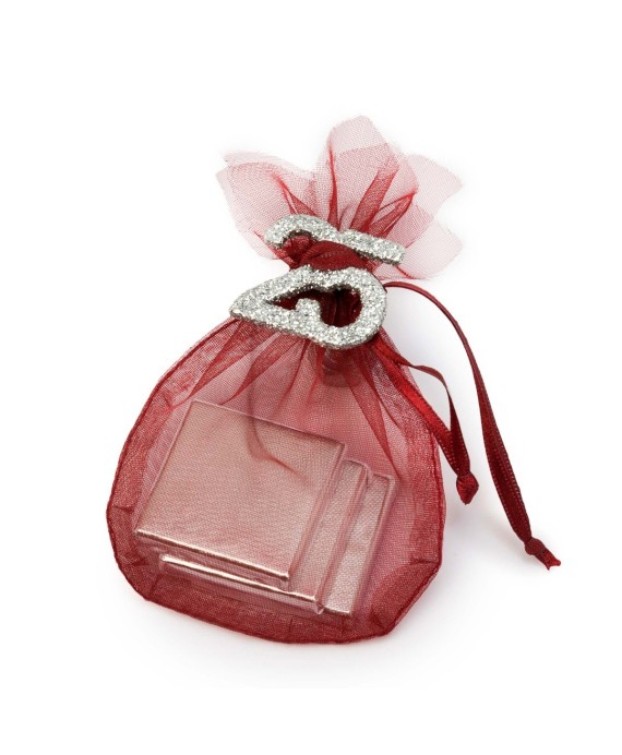 Bolsita granate 25 Aniversario 3 napolitanas