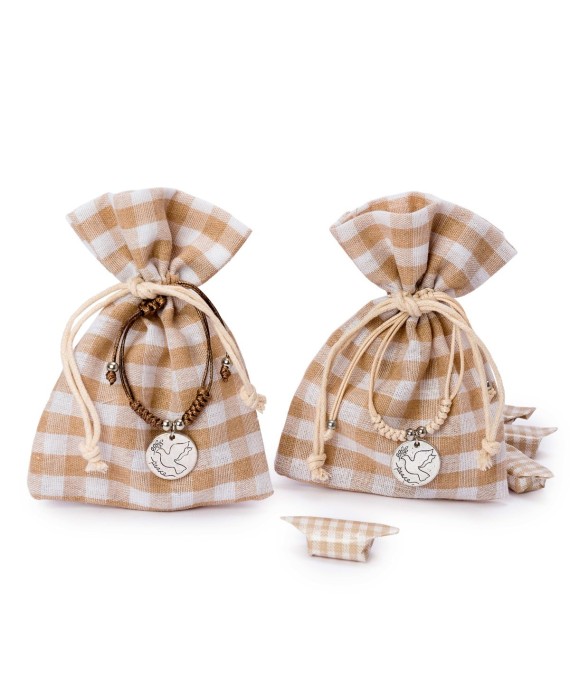 Bolsita 4 carmelos con medallita paloma surtido, min.2