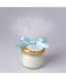 Vela jazmín 20gr. con lazo y tarjetita azul Sweet Baby