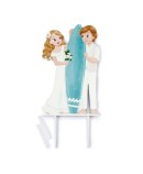 Cake topper novios Surf 12,2x18x0,4 cm.