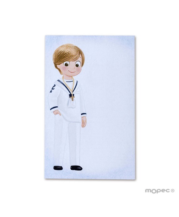 Estampa niño Comunión marinero mano en bolsillo, precio 25u.