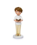 Figura pastel Comunión niño camisa blanca cuello mao