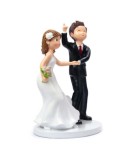 Figura pastel Boda novios juerga