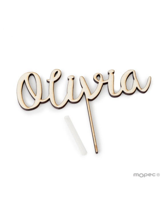Cake topper madera personalizado