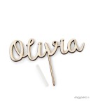 Cake topper madera personalizado