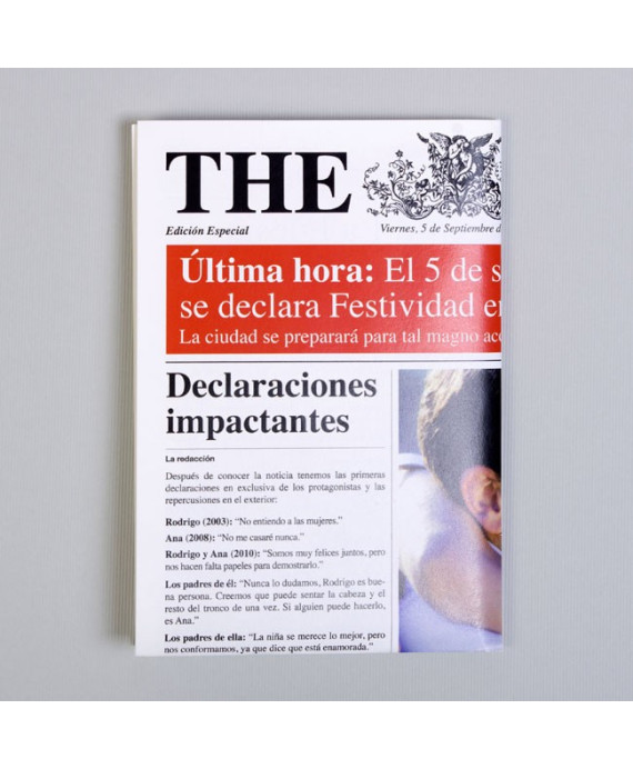 Invitación de boda periodico - The Times -