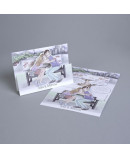 Invitación de boda novios banco