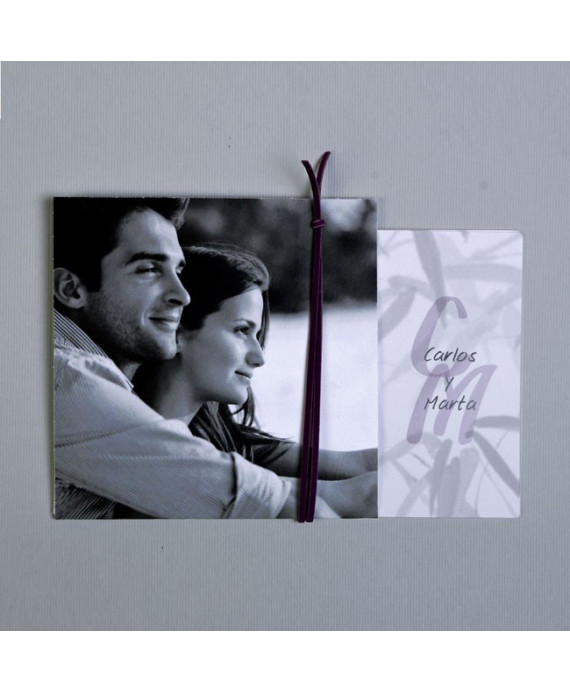 Invitación de boda novios foto