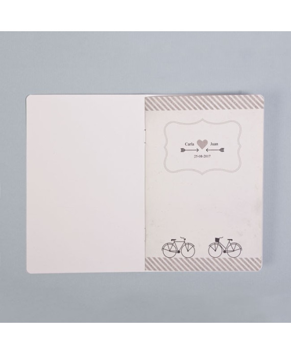 Invitación de boda arbol bicicletas