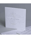 Invitación de boda portada tribal blanca