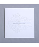 Invitación de boda portada tribal blanca