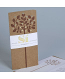 Invitación de boda arbol portada marrón
