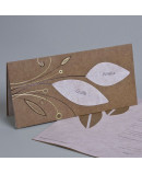 Invitación de boda hojas nombres portada