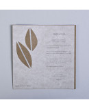Invitación de boda hojas nombres portada