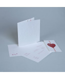 Invitación de boda corazon rojo